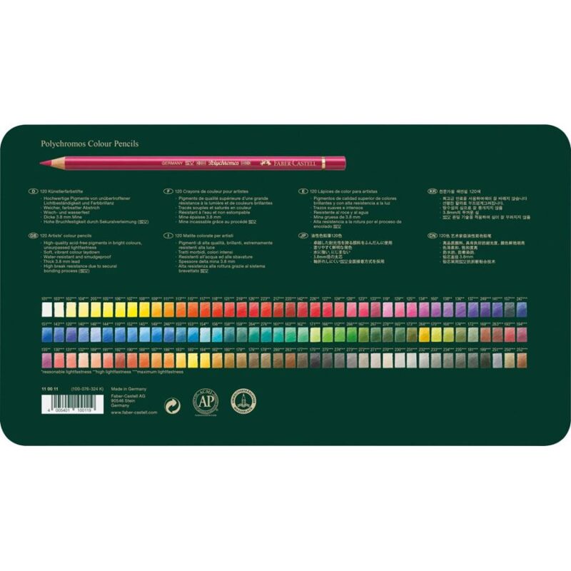 Polychromos colour pencil, tin of 120 - Faber Castell – Image 5