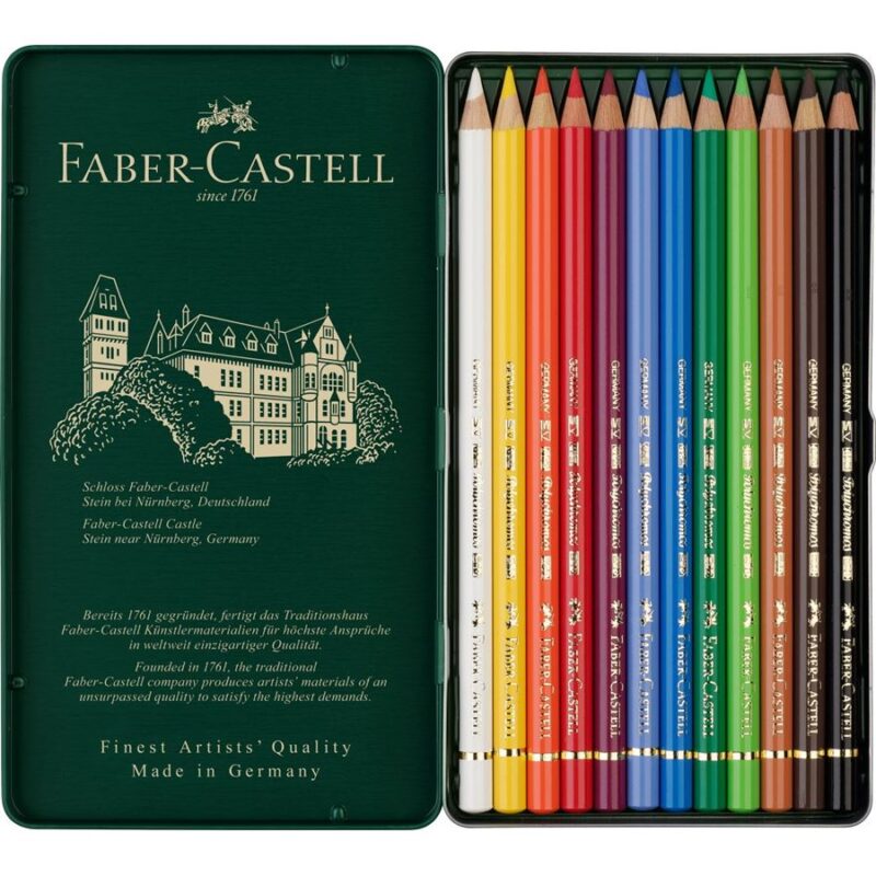 Faber Castell Polychromos colour pencil, tin of 12 – Image 5