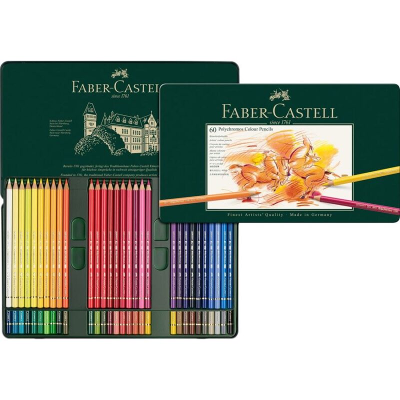 Faber-Castell Polychromos colour pencil, tin of 60 – Image 2