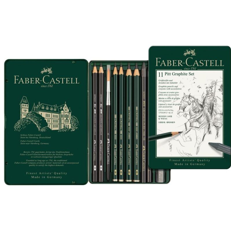 Faber Castell Pitt Graphite set, tin of 11 – Image 2