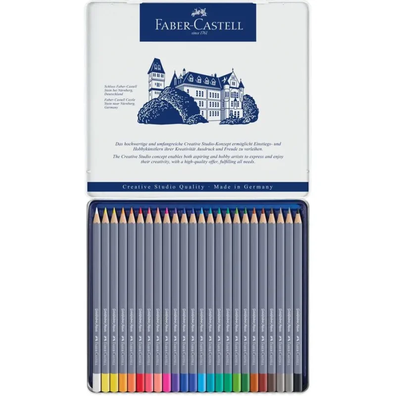 Faber Castell Goldfaber Aqua watercolour pencil, tin of 24 – Image 3