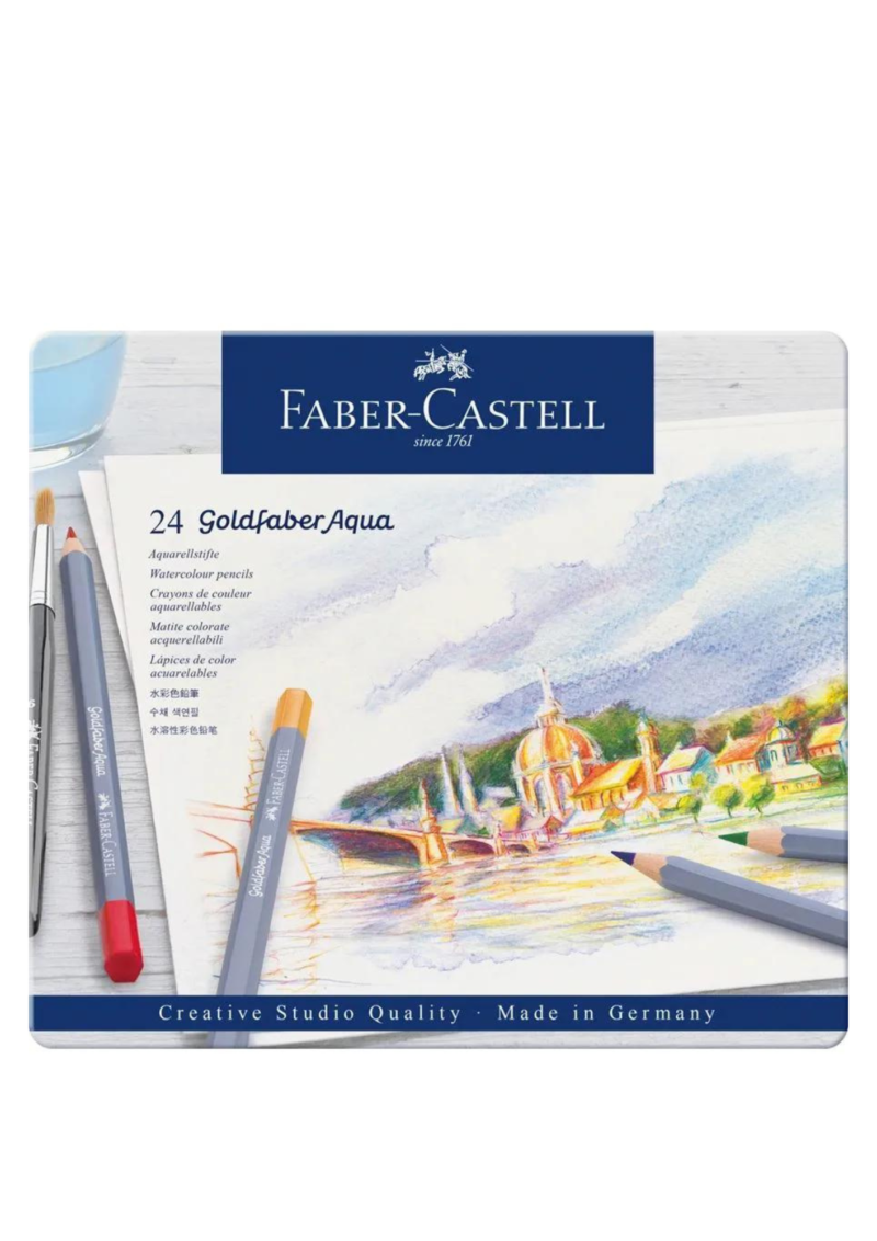 Faber Castell Goldfaber Aqua watercolour pencil, tin of 24