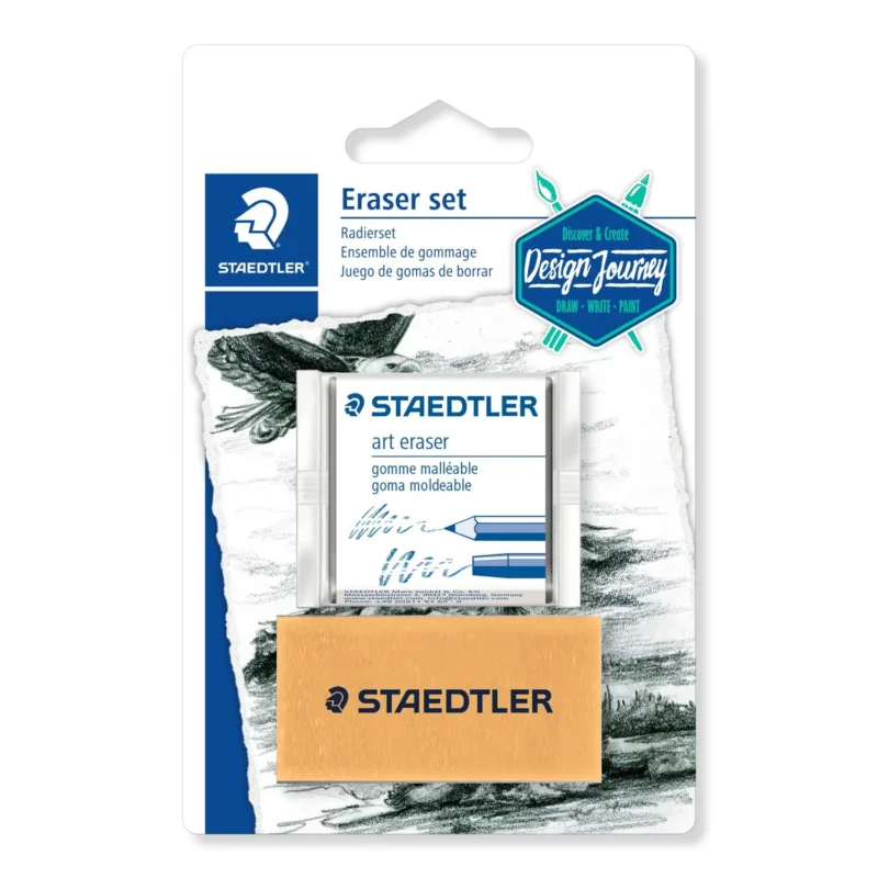 Staedtler Blistercard containing 1 eraser 5427 and 1 art eraser