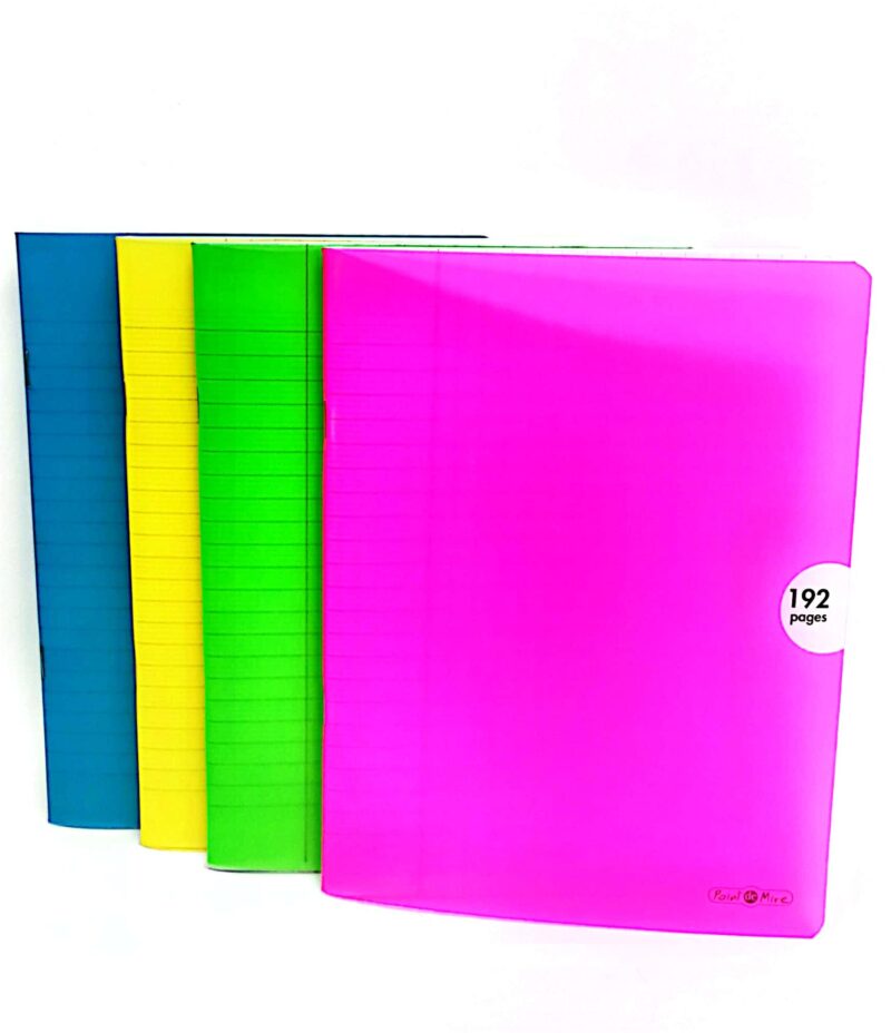 Cahier 192p seyes couverture polypro A5 Point mire