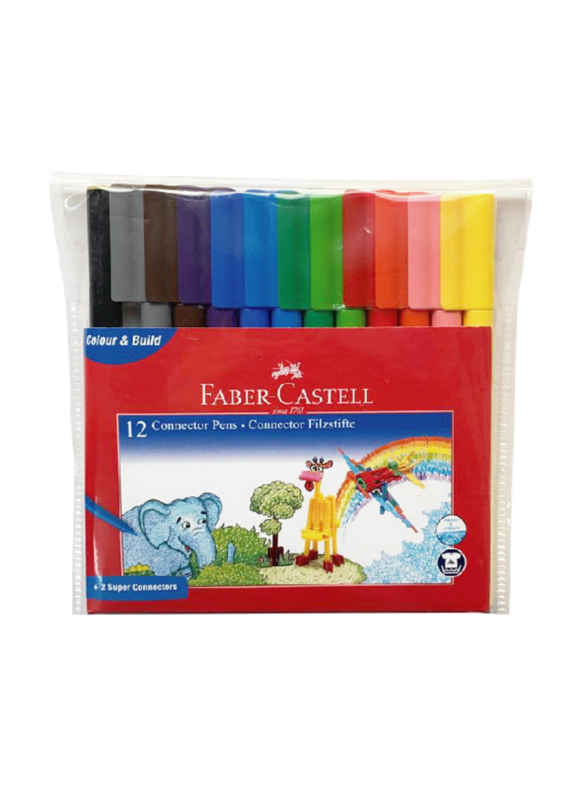 Pochettes 12 Feutre connector Faber Castell