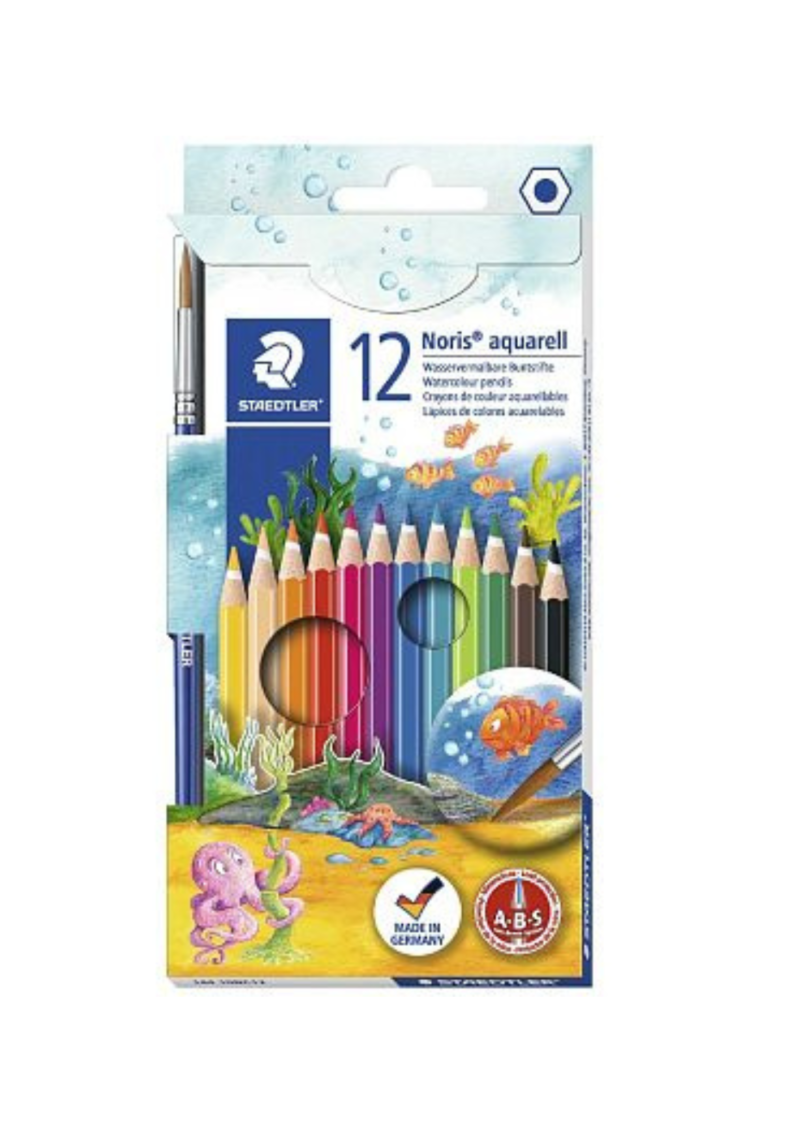 Staedtler Noris Aquarell Lot de 12 crayons de couleur