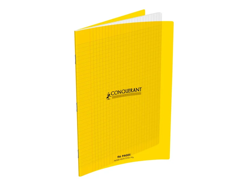 Cahier grand carreau 24 x 32 mm séyès 96 pages jaune