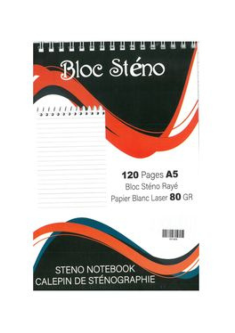 bloc steno 120 page A5