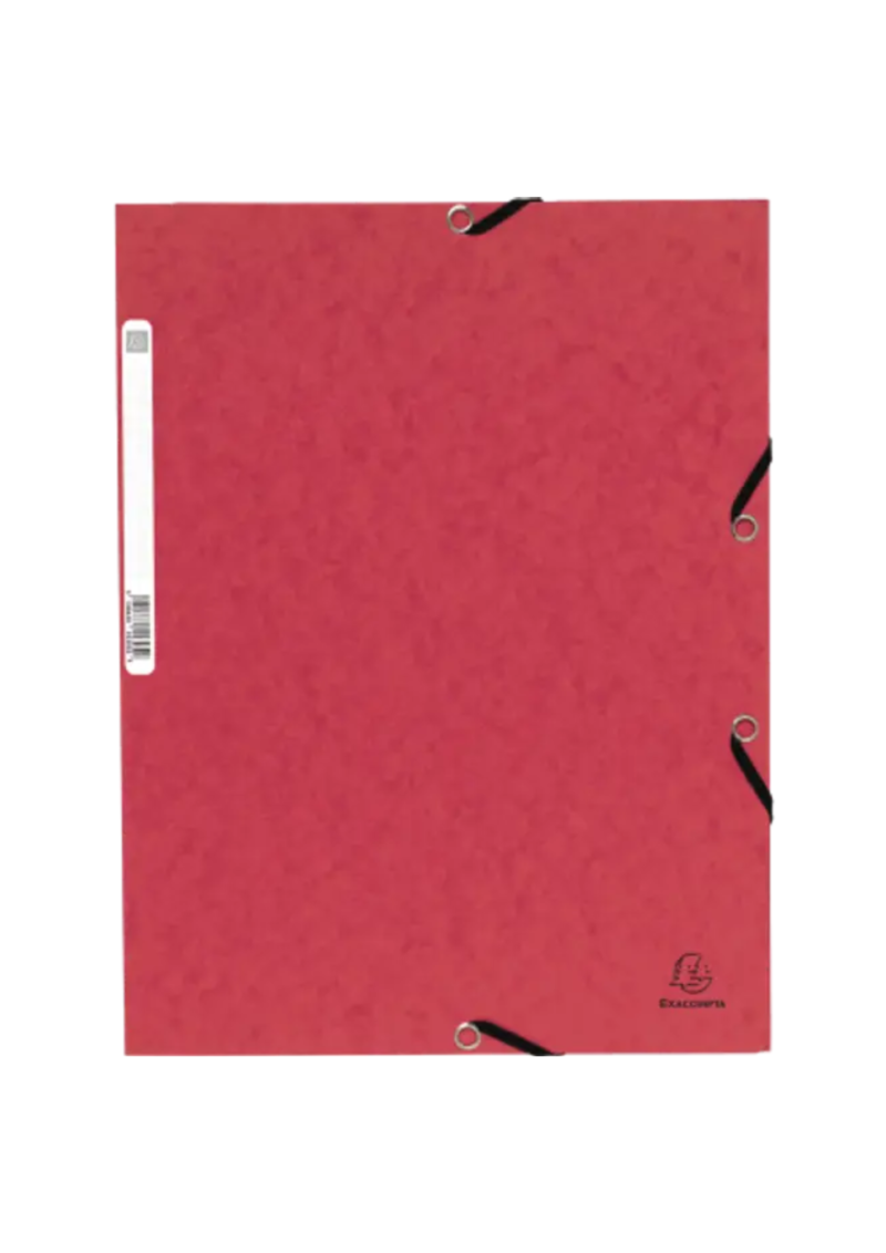 CHEMISE À ÉLASTIQUES 3 RABATS CARTE LUSTRÉE 355G/M2 - ROUGE