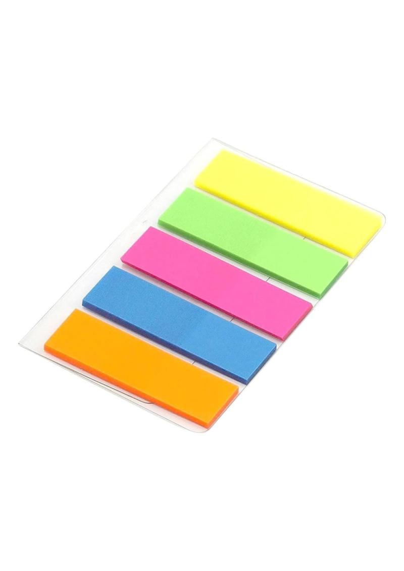 Stick Notes Index 5 Couleures Fluorescente ECOLO 12x45mm