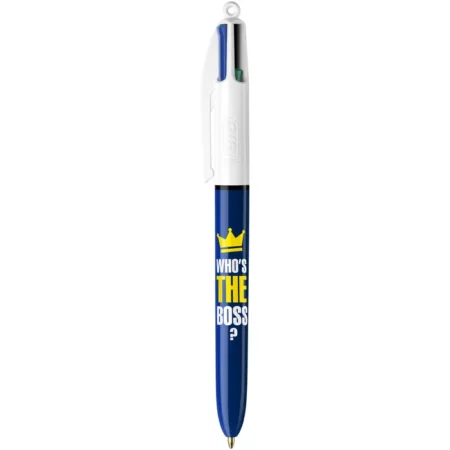BIC 4 Couleurs - Stylo à bille 4 couleurs - 1 mm - « Who’s The Boss »