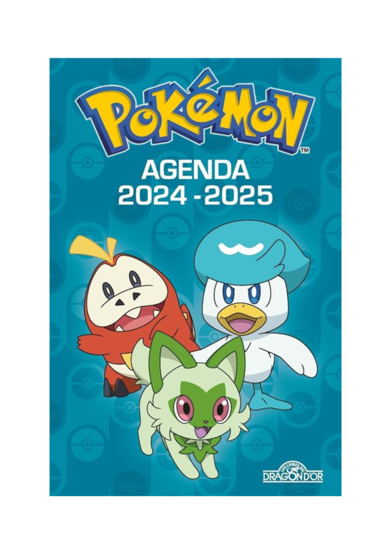 Agenda Pokémon de Nintendo - Poche