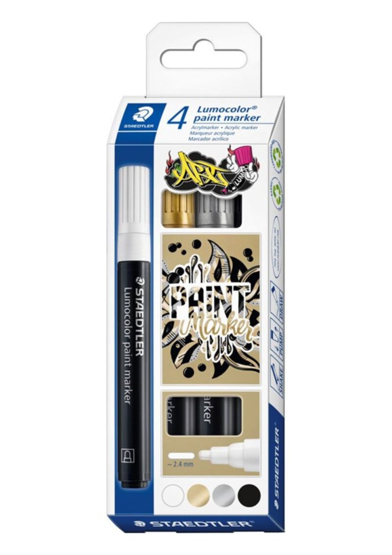 Boite de 4 marqueur acrylique - Staedtler