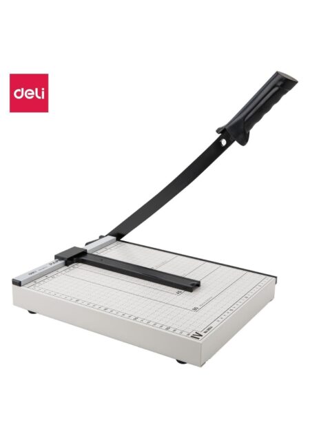 DELI STEEL PAPER GUILLOTINE A4,12 SHEETS, 300 X 250MM (12 X 10 INCHES )