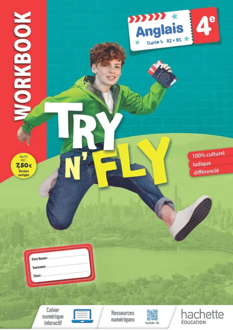 Anglais collège - Try n' Fly cycle 4 4e - Workbook - Ed. 2022