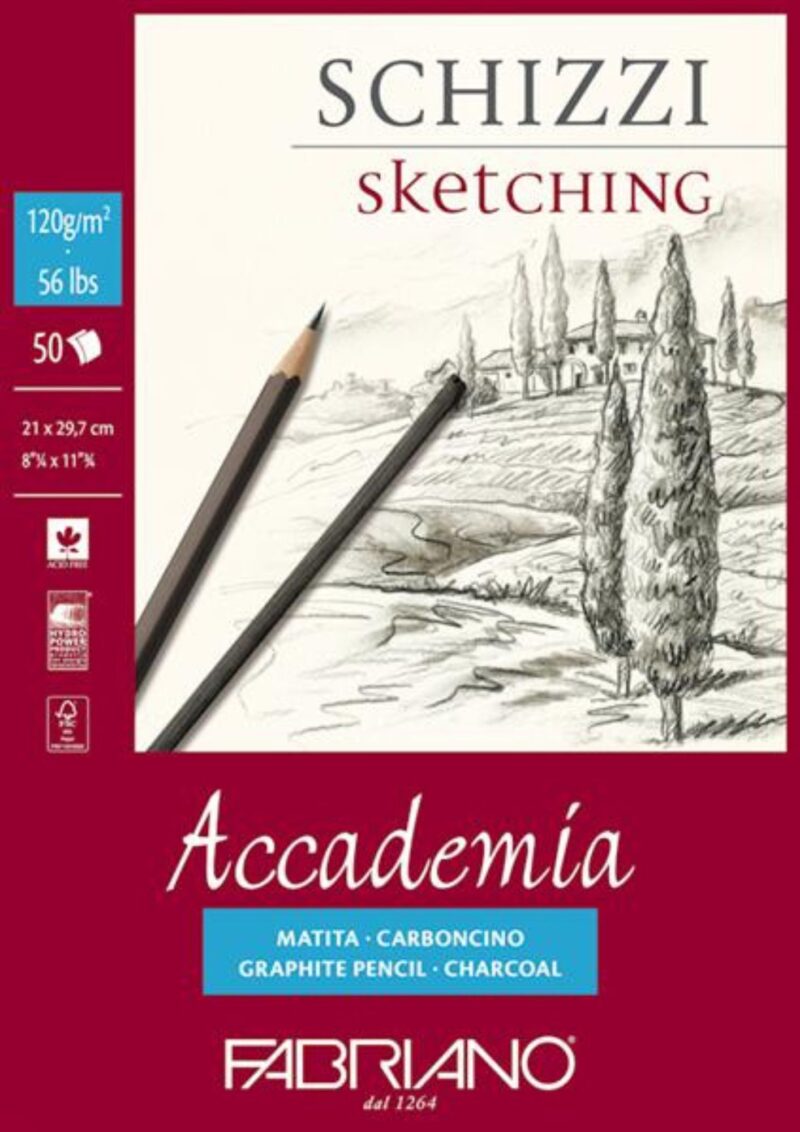 Bloc à Dessin Sans Spiral 50 Feuilles Academia A4 120G