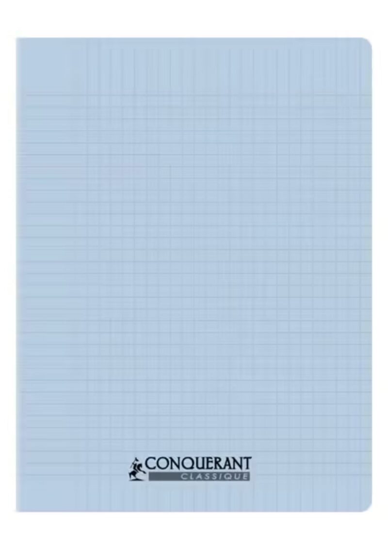 Cahier grand carreau 24 x 32 mm séyès 96 pages Bleu ciel