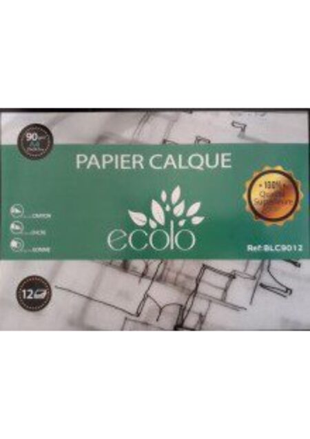 Paquet de 12 papier calque Ecolo