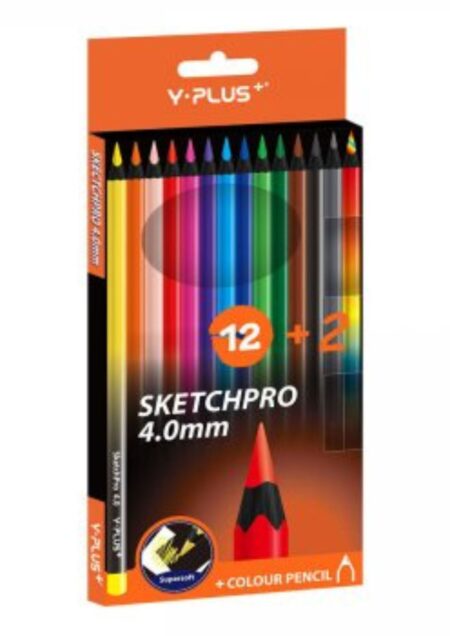 Crayon de couleur de 12 sketchpro 4.0mm - Y Plus