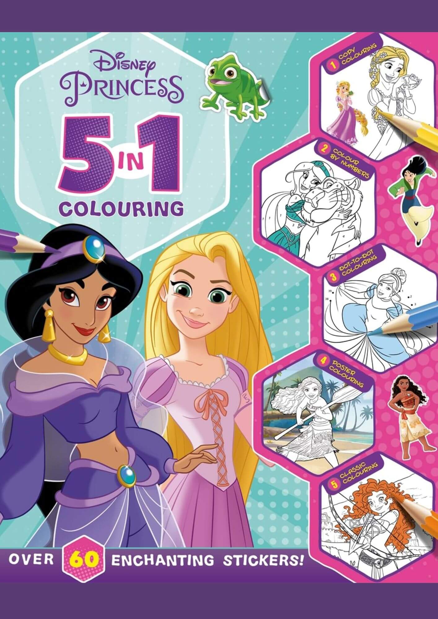 Disney Princess: 5 in 1 Colouring