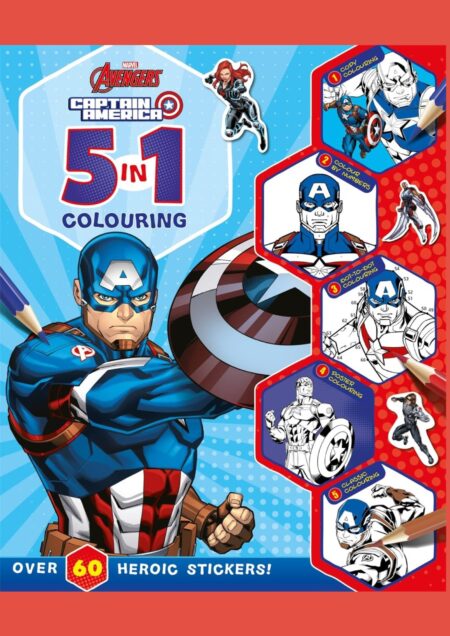 Marvel Avengers Captain America: 5 in 1 Colouring