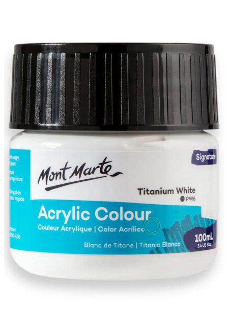 Acrylic Colour Paint Signature 100ml (3.4 US fl.oz) Tub - Titanium White