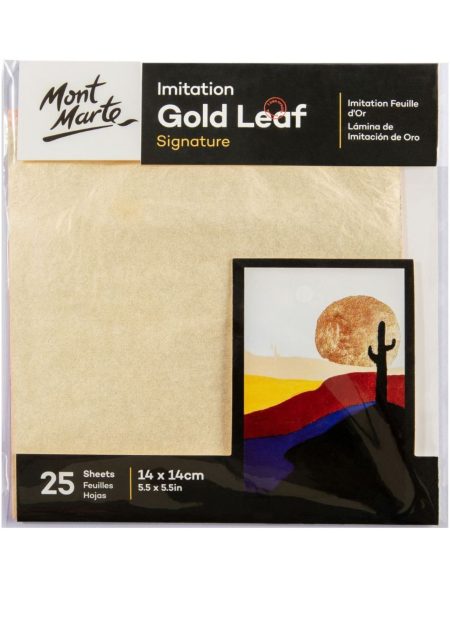 Imitation Gold Leaf 14x14cm 25 Sheet