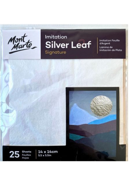 Imitation Silver Leaf 14x14cm 25 Sheet