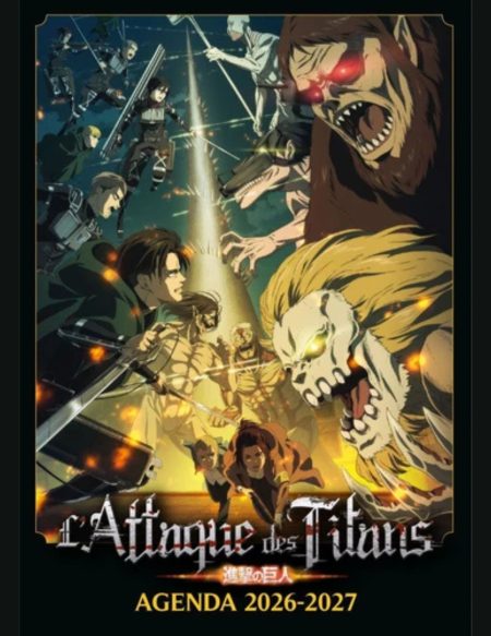 Agenda scolaire L'Attaque des Titans Edition 2026-2027