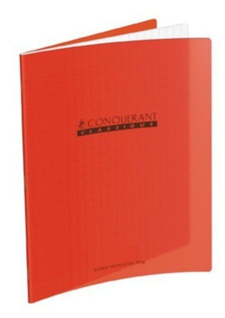 Cahier 24*32 Conquerant 140 p 90g ROUGE PP