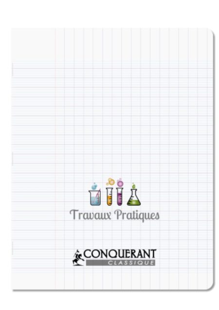 Cahier T.P. Classique PP piqué 17x22, 96p./48 feuilles 90g/m², Séyès/uni, incolore