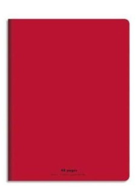 Conquérant Classique - Cahier polypro 17 x 22 cm - 48 pages - grands carreaux (Seyes) - Rouge