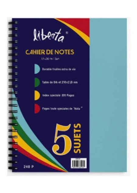 Cahier de Notes 5 Sujets Liberta