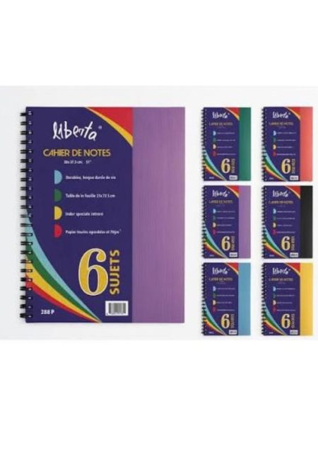 Cahier de Notes 6 Sujets Liberta