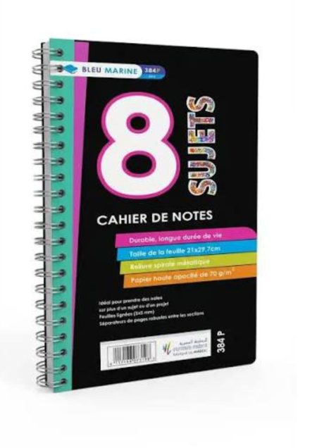 Cahier de Notes 8 Sujets Liberta