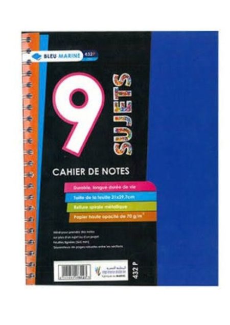 Cahier de Notes 9 Sujets Liberta