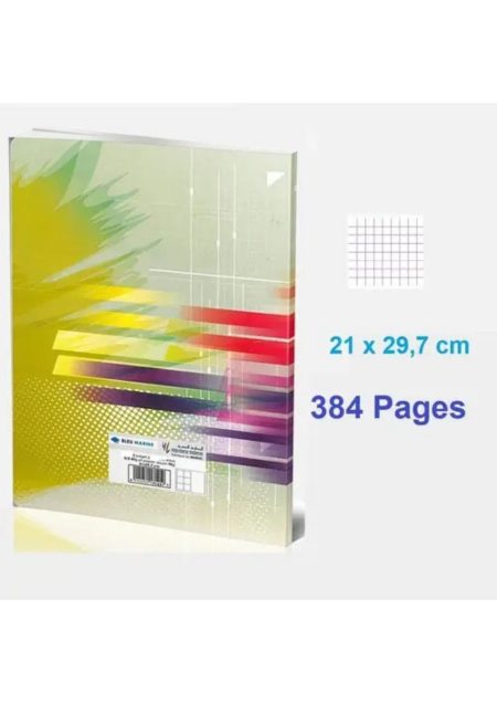 Cahier format A4 petits careaux - 384 pages/200 Feuilles